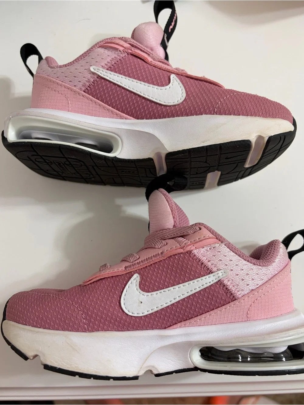 Nike Kids Pink and Light Pink Air-Cushioned Sneakers
